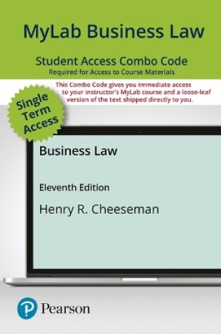 Cover of Mylab Business Law with Pearson Etext -- Combo Access Card -- For Business Law