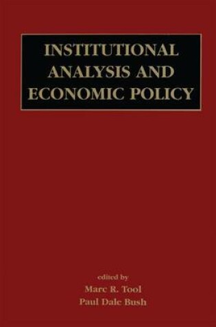 Cover of Institutional Analysis and Economic Policy