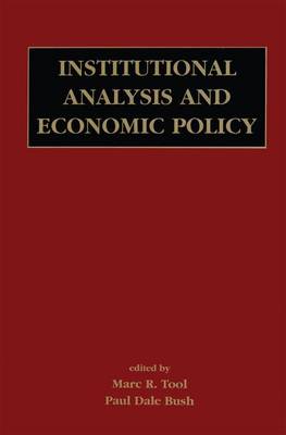 Book cover for Institutional Analysis and Economic Policy