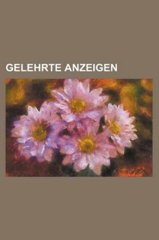Cover of Gelehrte Anzeigen