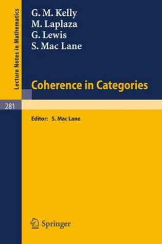 Cover of Coherence in Categories