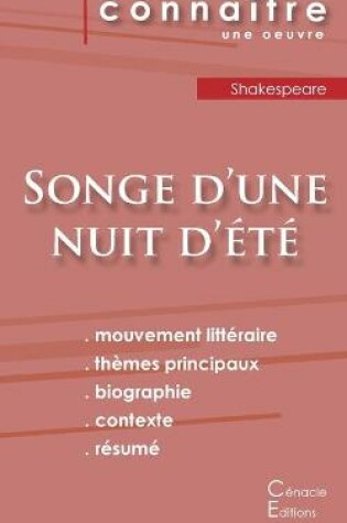 Cover of Fiche de lecture Songe d'une nuit d'ete de Shakespeare (Analyse litteraire de reference et resume complet)