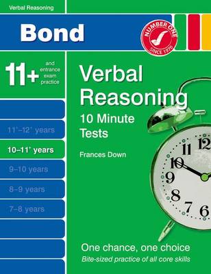 Book cover for Bond 10 Minute Tests Verbal Reasoning 10-11+ Yrs