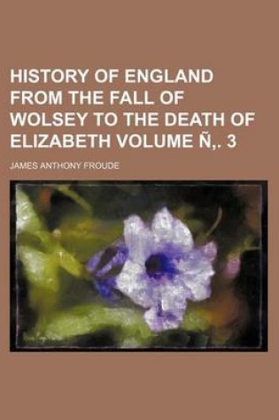 Cover of History of England from the Fall of Wolsey to the Death of Elizabeth Volume N . 3