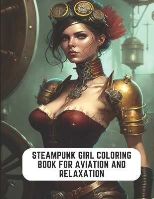 Book cover for Steampunk Girl Coloring Book for Aviation and Relaxation