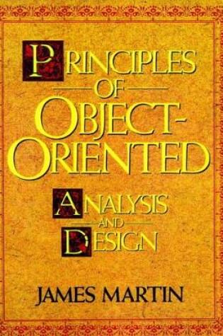 Cover of Principles of Object-Oriented Analysis and Design