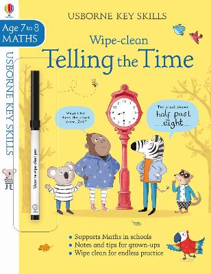Book cover for Wipe-clean Telling the Time 7-8