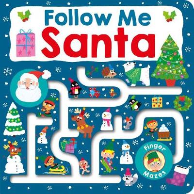 Cover of Maze Book: Follow Me Santa