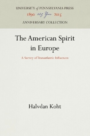 Cover of The American Spirit in Europe