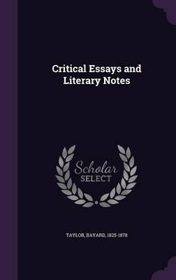 Book cover for Critical Essays and Literary Notes