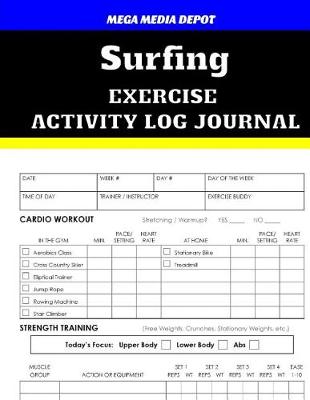 Book cover for Surfing Exercise Activity Log Journal