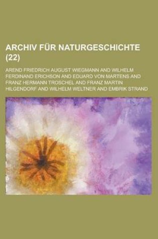 Cover of Archiv Fur Naturgeschichte (22 )