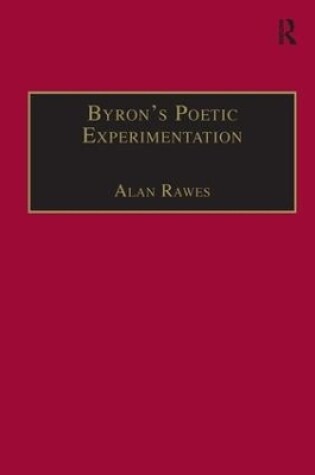 Cover of Byron s Poetic Experimentation