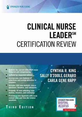 Cover of Clinical Nurse Leader Certification Review, Third Edition