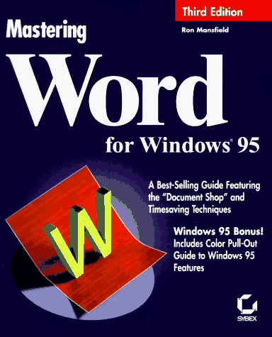 Book cover for Mastering Word X for Windows 95