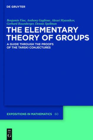 Cover of The Elementary Theory of Groups