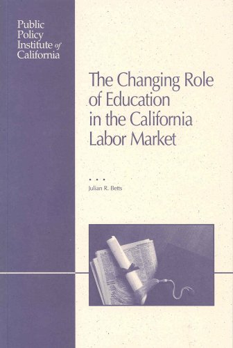 Book cover for The Changing Role of Education in the California Labor Market