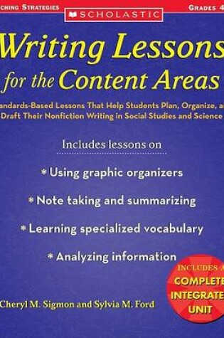 Cover of Writing Lessons for the Content Areas