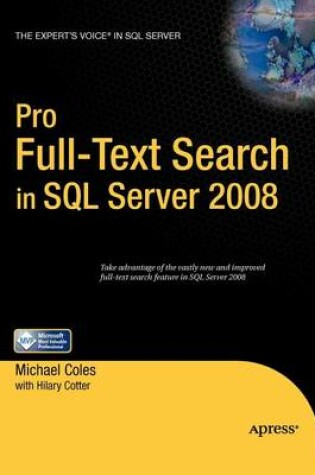 Cover of Pro Full-Text Search in SQL Server 2008