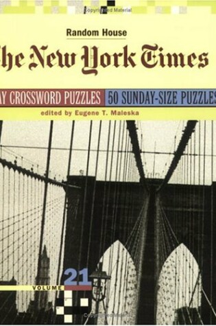 Cover of New York Times Sunday Crossword Puzzles, Volume 21