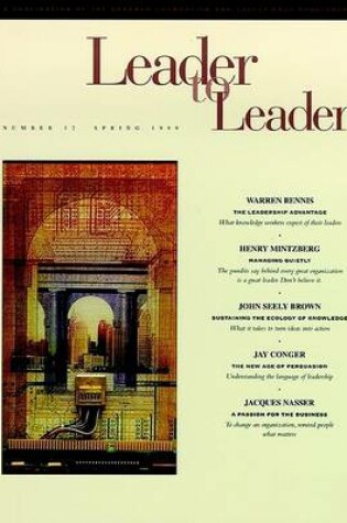 Cover of Leader to Leader (LTL), Volume 12, Spring 1999
