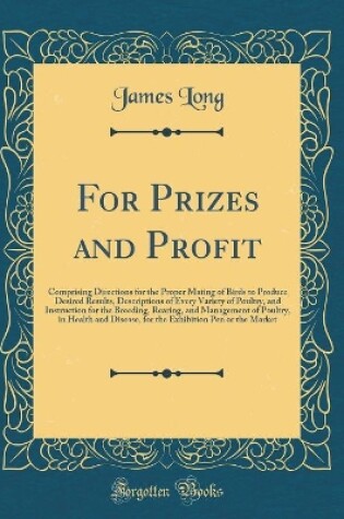 Cover of For Prizes and Profit