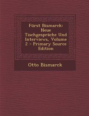 Book cover for Furst Bismarck