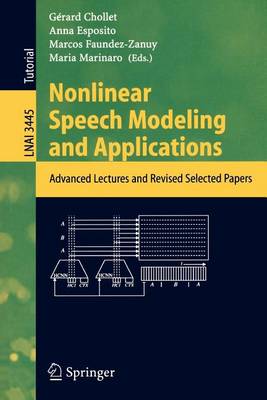 Book cover for Nonlinear Speech Modeling and Applications