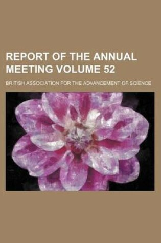 Cover of Report of the Annual Meeting Volume 52