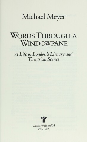 Book cover for Words Through a Windowpane