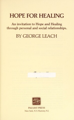 Book cover for Hope for Healing