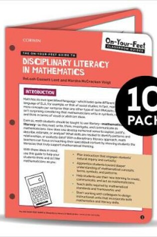 Cover of BUNDLE: Lent: The On-Your-Feet Guide to Disciplinary Literacy in Math: 10 Pack