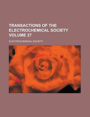 Book cover for Transactions of the Electrochemical Society Volume 27