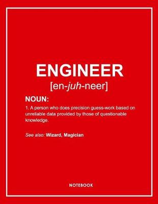 Book cover for Engineer's Lined Notebook. Notes & Exercise Book (Red)