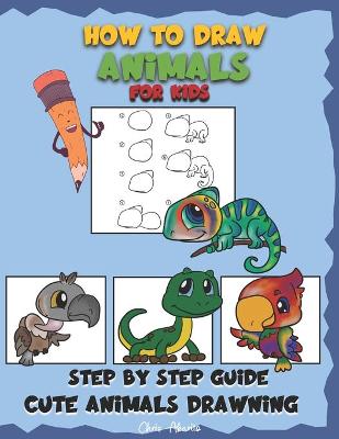 Book cover for How to draw animals for kids