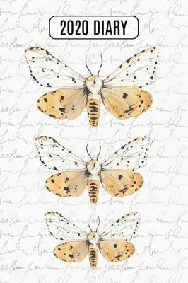 Book cover for 2020 Daily Diary Planner, Watercolor Moths