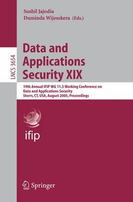 Cover of Data and Applications Security XIX