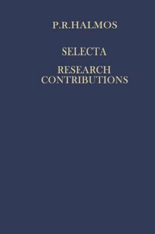 Cover of Selecta I - Research Contributions