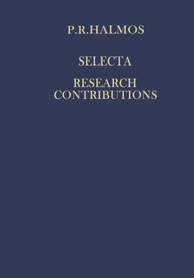 Cover of Selecta I - Research Contributions