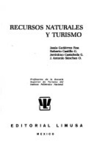 Cover of Recursos Naturales y Turismo