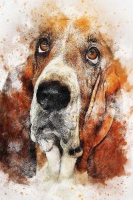 Book cover for Painted Basset Hound Dog Journal