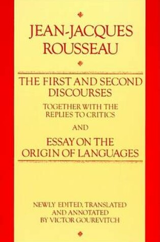 Cover of The First and Second Discourses to Critics, and Essay on the Origin of Languages