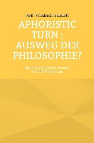Cover of Aphoristic turn