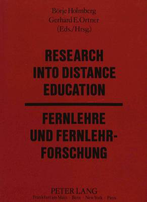 Cover of Research into Distance Education