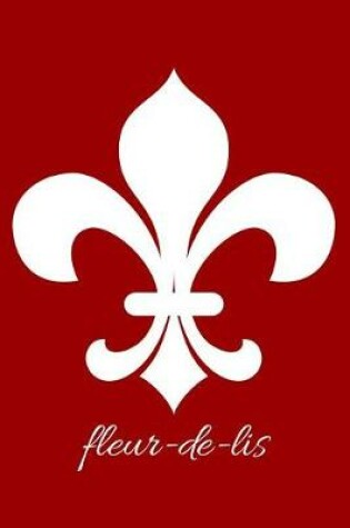 Cover of fleur-de-lis - Brick Red Blank Notebook with Fleur de Lis Corners