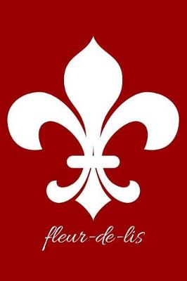 Book cover for fleur-de-lis - Brick Red Blank Notebook with Fleur de Lis Corners