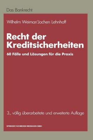 Cover of Recht Der Kreditsicherheiten