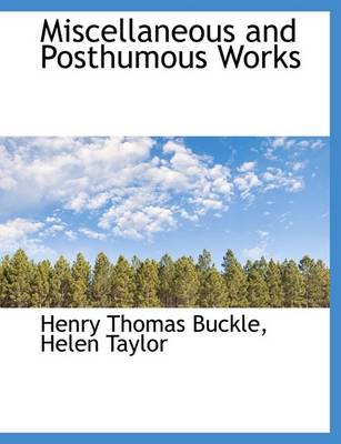 Book cover for Miscellaneous and Posthumous Works