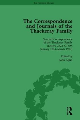 Cover of The Correspondence and Journals of the Thackeray Family Vol 5