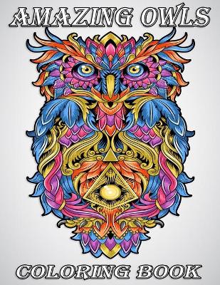 Book cover for Amazing owls coloring book